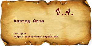 Vastag Anna névjegykártya